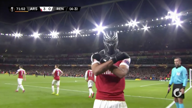 Auba Black Panther Celebration