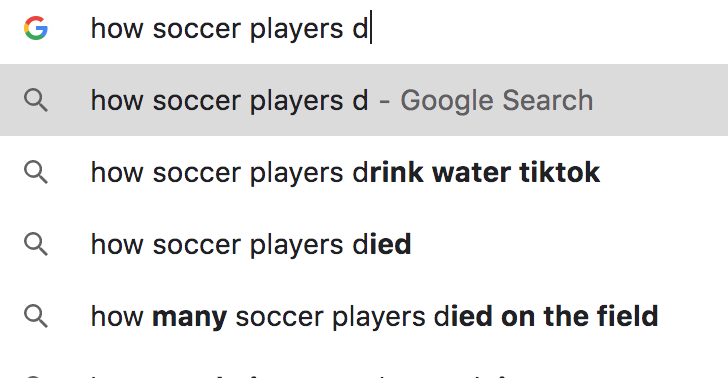 Most Disturbing Soccer Searches