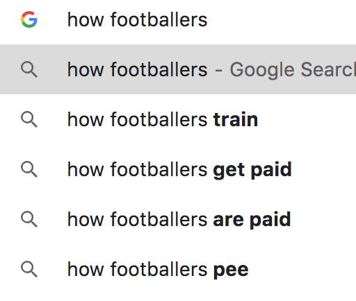 Most Disturbing Soccer Searches