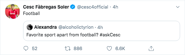 Cesc Fabregas Twitter interview