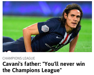 Edinson Cavani's dad