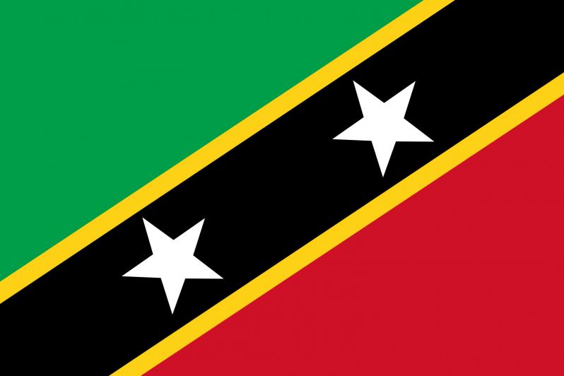 Flag of St. Kitts and Nevis.