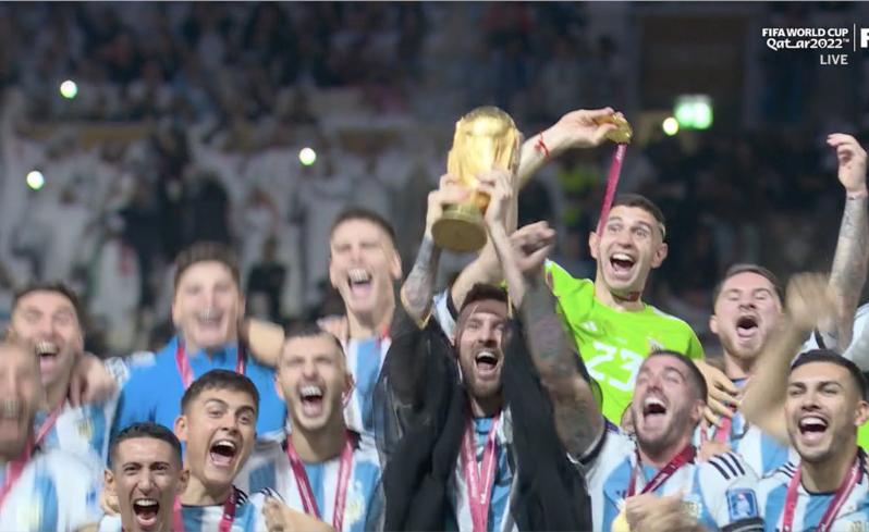 Messi lifts World Cup trophy