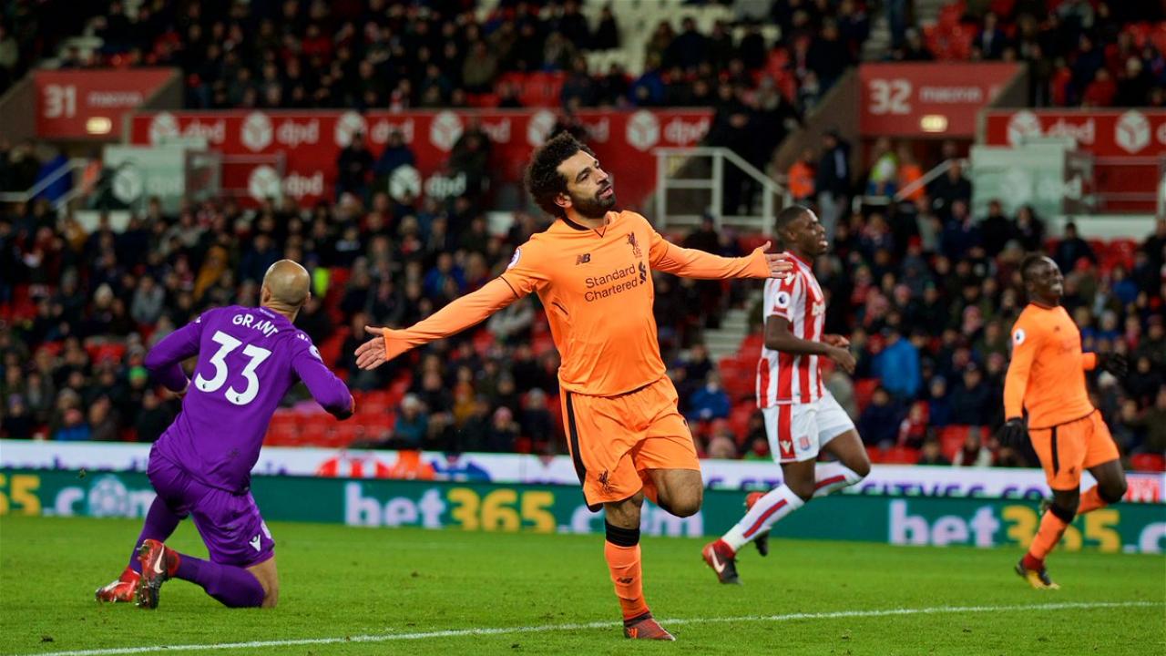 Mohamed Salah Goal Celebration vs Stoke City