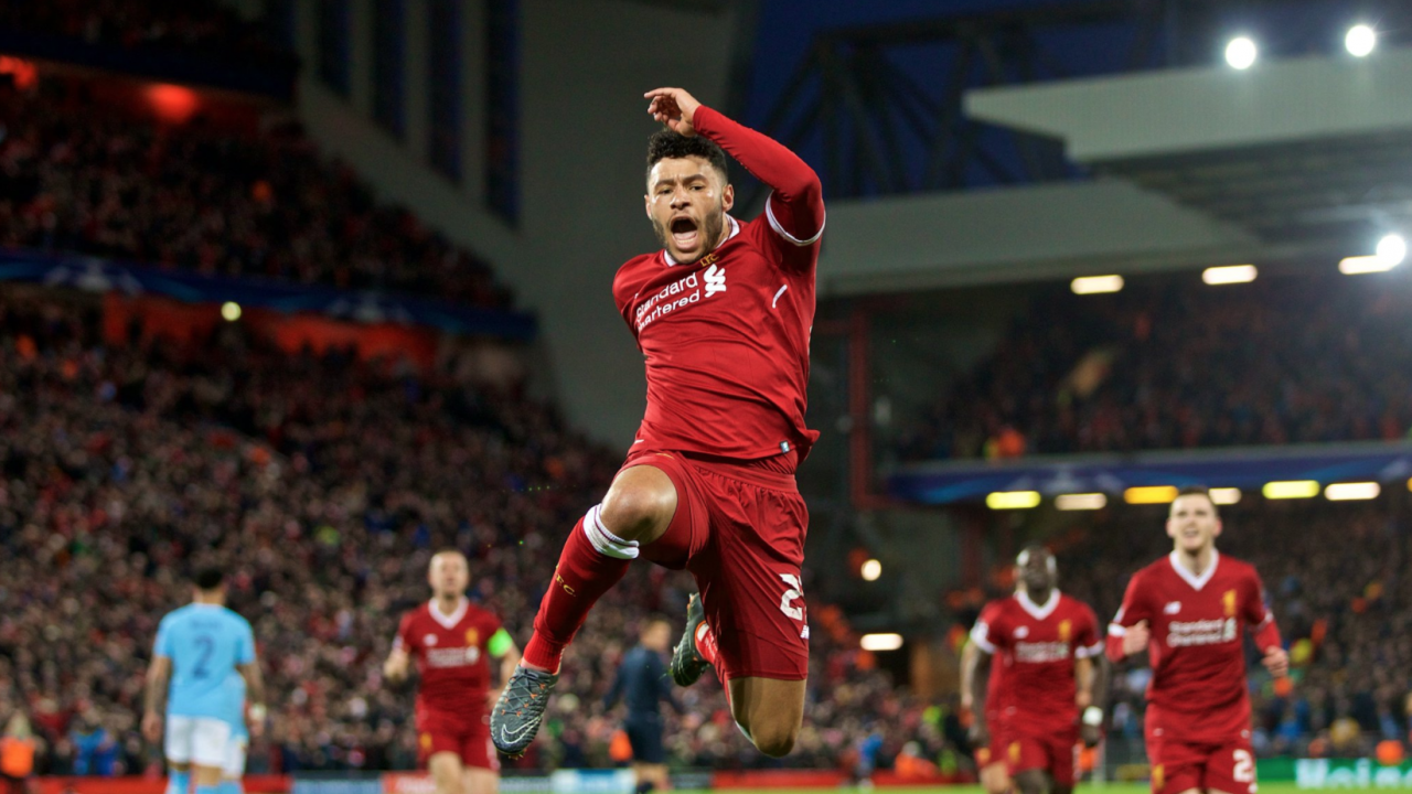 The Ox Celebrates His Rocket Shot Goal