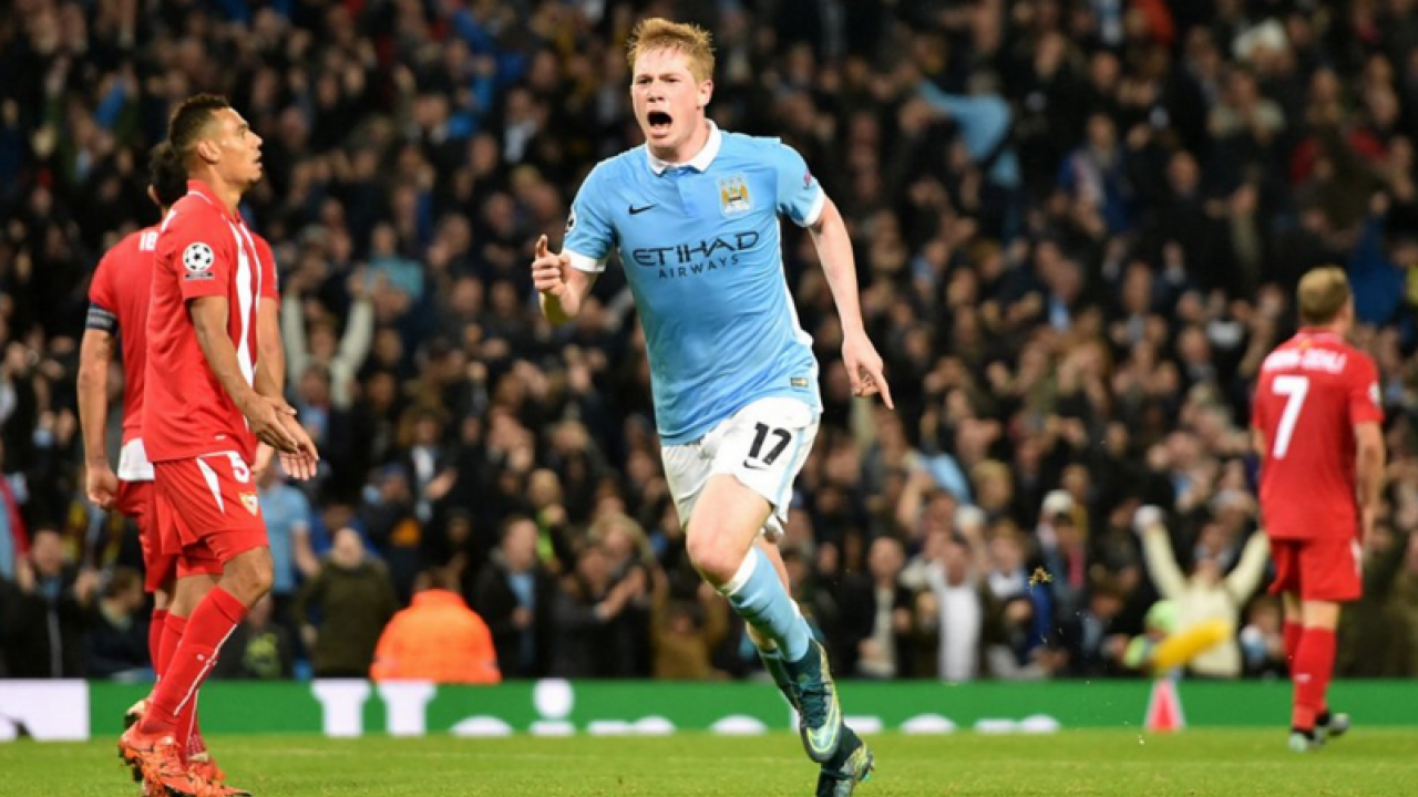 Kevin De Bruyne Goal For Manchester City secures late win vs Sevilla