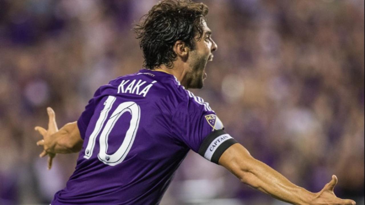 Kaka celebrating his assist that led to the game winner