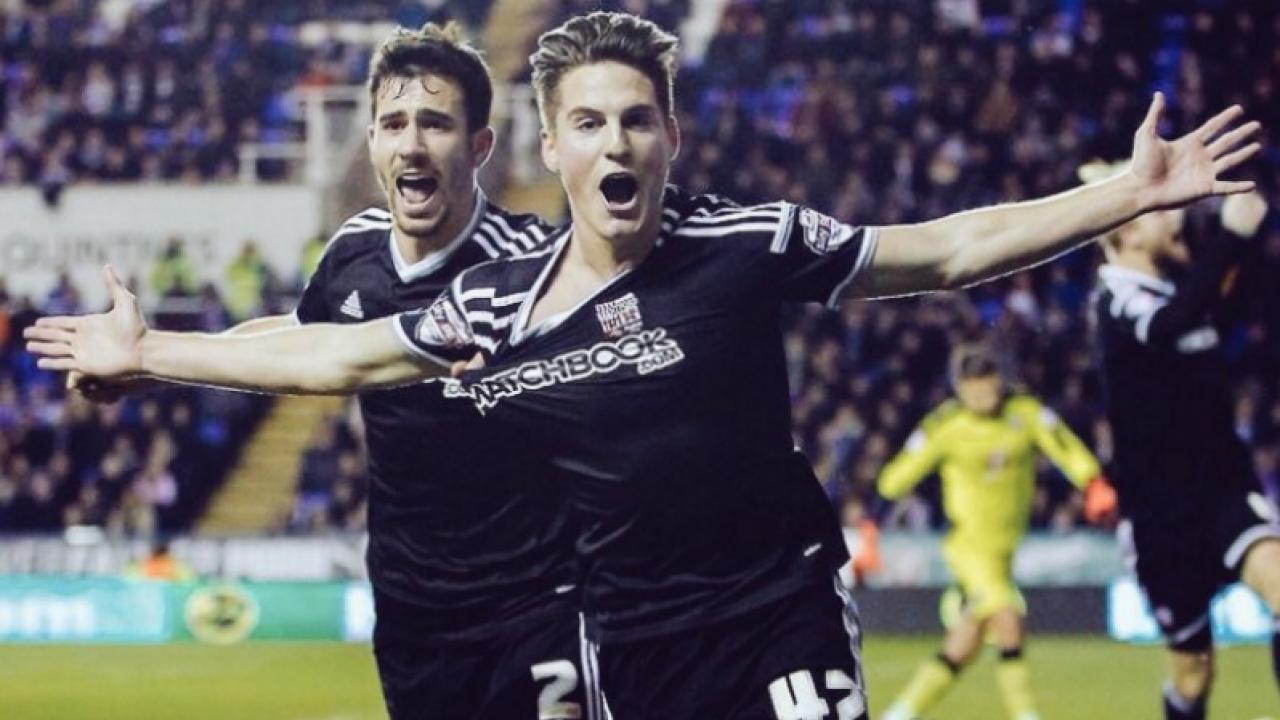 Sergi Canos celebrates his wonder goal 