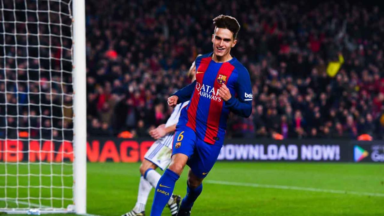 Denis Suarez Mario Cart With Barcelona Squad 