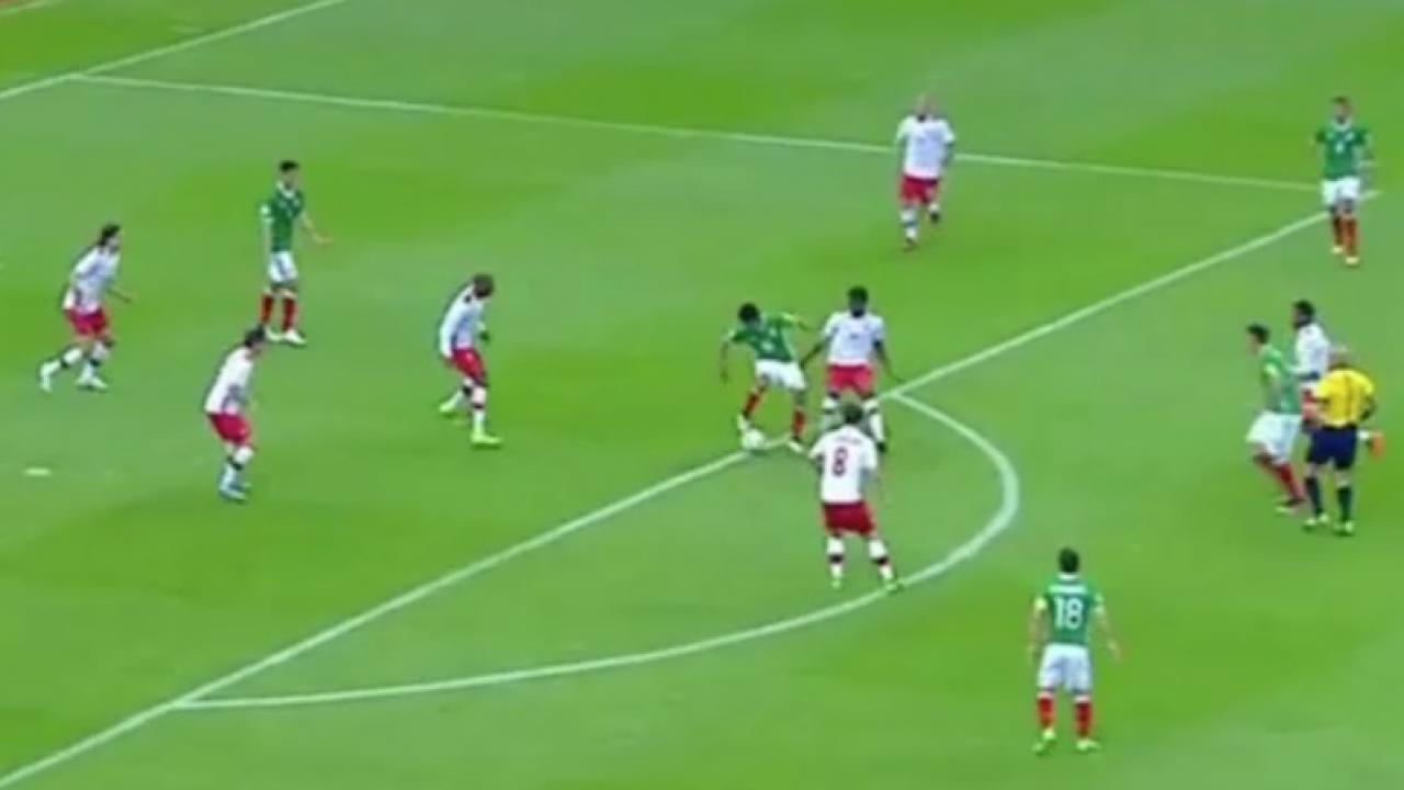 Jesus "Tecatito" Corona put Mexico up 2 - 0 with this clinical move and finish.