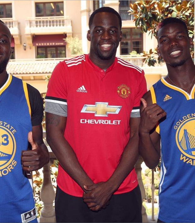 Draymond Green hangs with Pogba and Lukaku