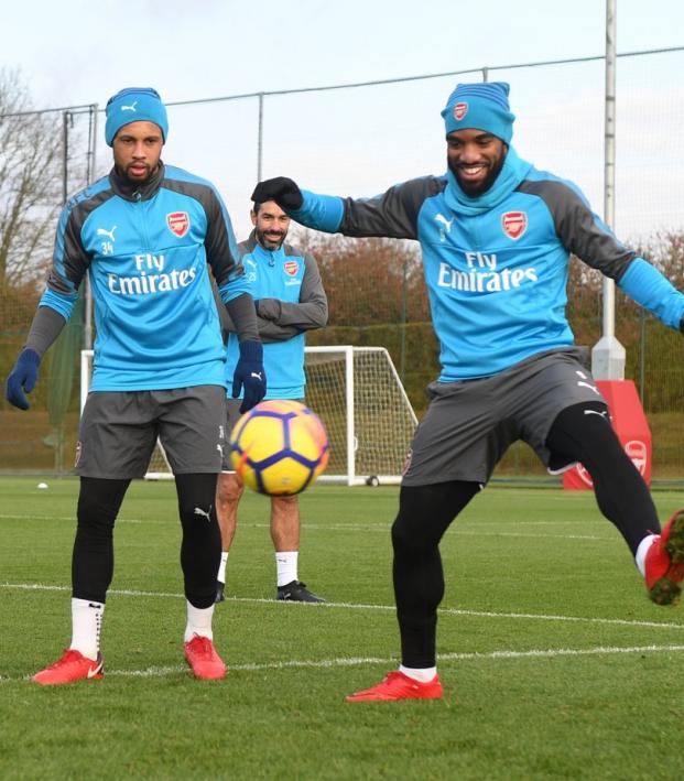 Alexandre Lacazette In Arsenal Training 