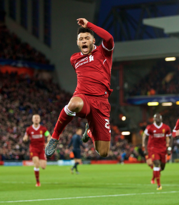 The Ox Celebrates His Rocket Shot Goal