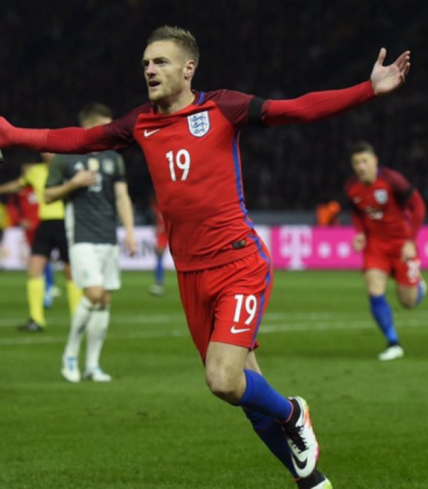 Jamie Vardy Celebrates Goal vs Germany 