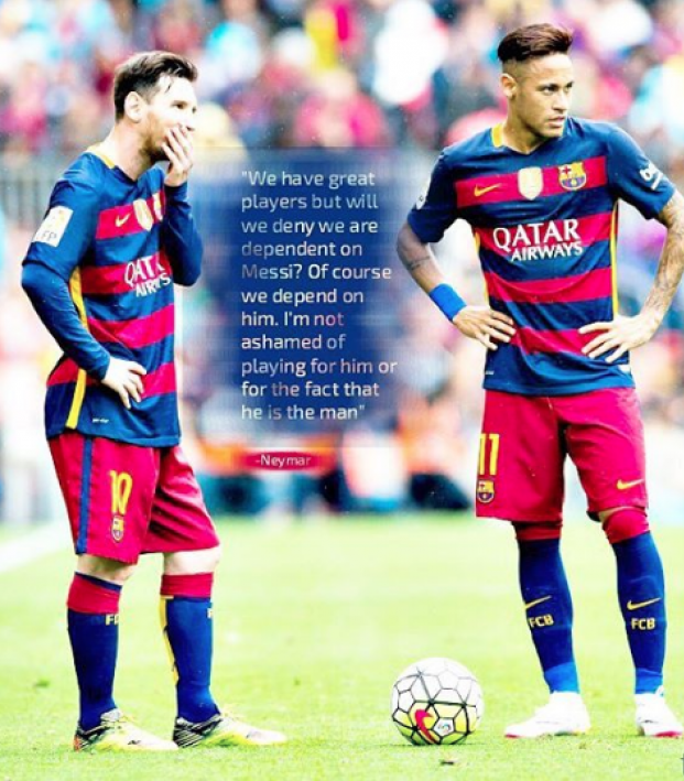 Neymar on Messi