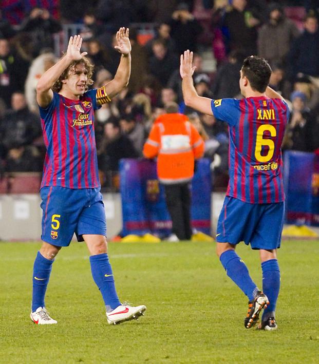 Xavi and Puyol