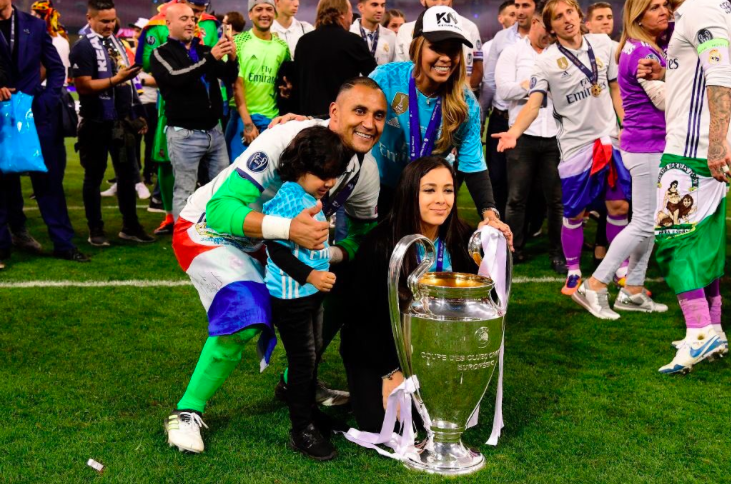 Keylor Navas and son Mateo