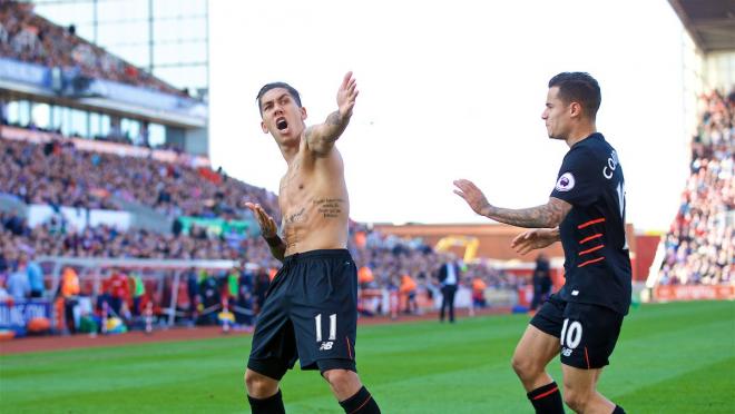 Roberto Firmino Volley Against Stoke 