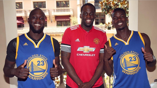 Draymond Green hangs with Pogba and Lukaku