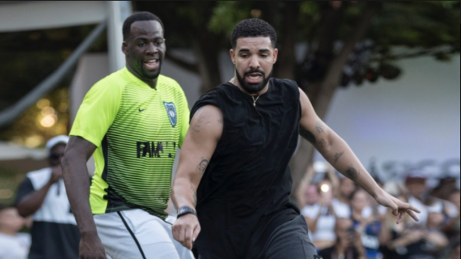 Drake and Draymond Play Footy