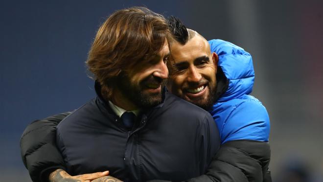 Andrea Pirlo and Arturo Vidal