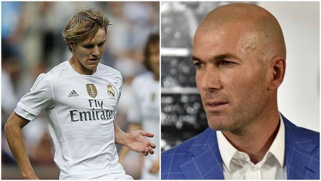 Martin Odegaard and Zinedine Zidane