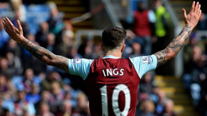 Danny Ings in his final season with Burnley 