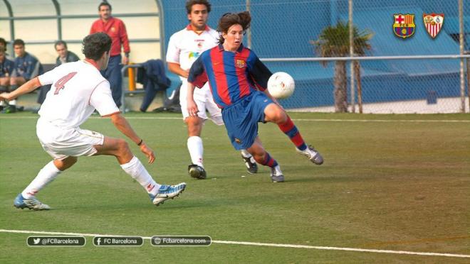 U-19 Lionel Messi against Sevilla