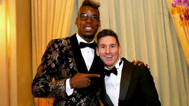 Paul Pogba met Messi