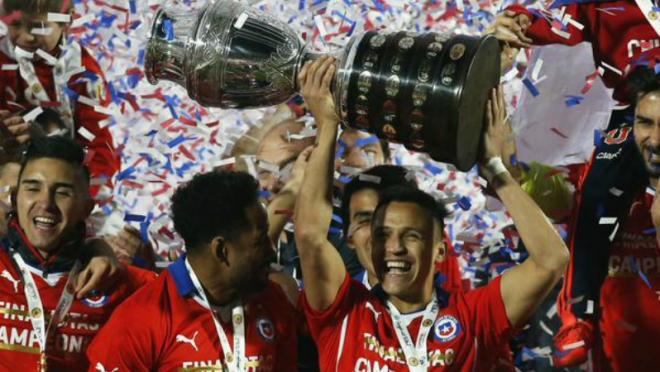 Chile celebrates Copa America win.