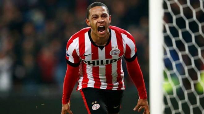 memphis depay scores PSV