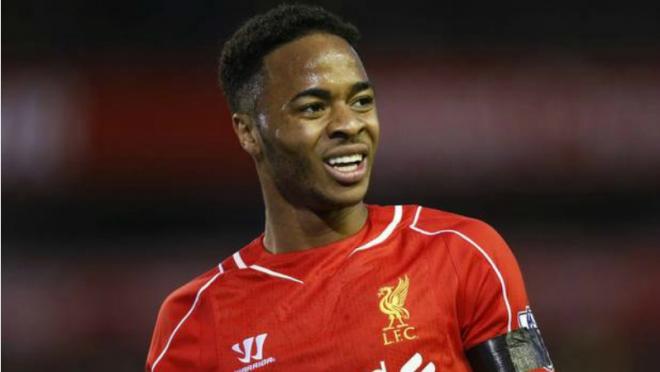 Raheem Sterling is pictured during a game with a look on his face that kind of says, "WTF."