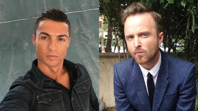 Cristiano Ronaldo and Aaron Paul play poker.