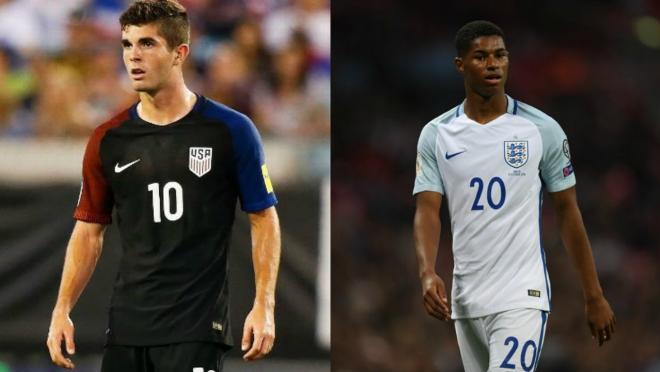 Christian Pulisic and Marcus Rashford