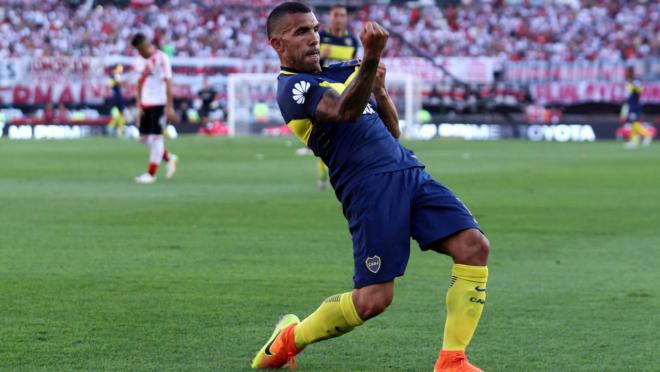 Carlos Tevez scored a brace in the Superclasico.