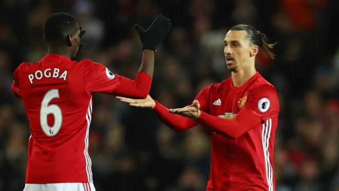 Zlatan Ibrahimovic took Paul Pogba's man of the match award.