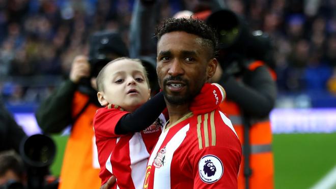 Bradley Lowery and Jermain Defoe