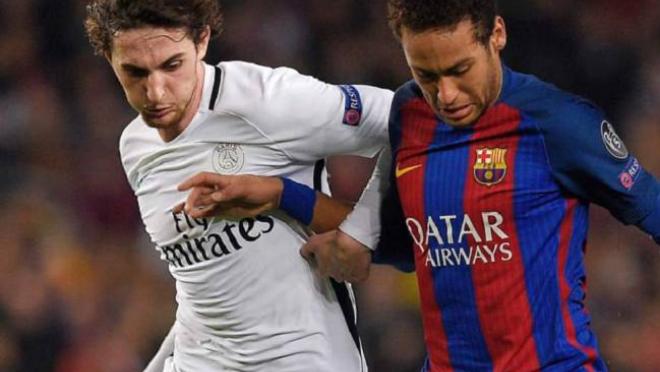 Adrien Rabiot and Neymar