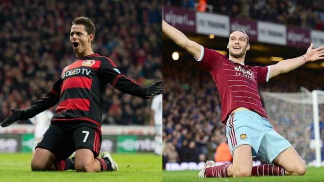 Chicharito and Andy Carroll