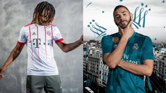 Bayern Munich and Real Madrid third kits