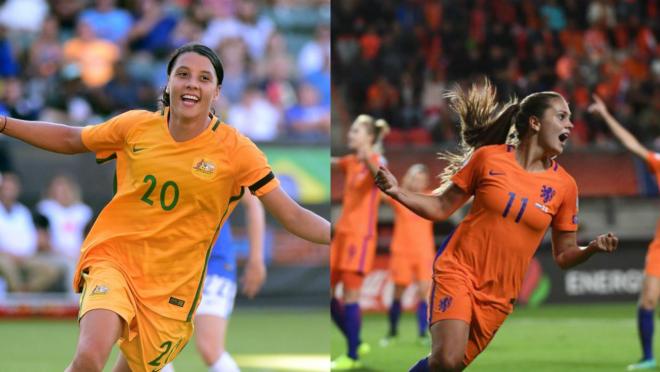 Sam Kerr and Lieke Martens