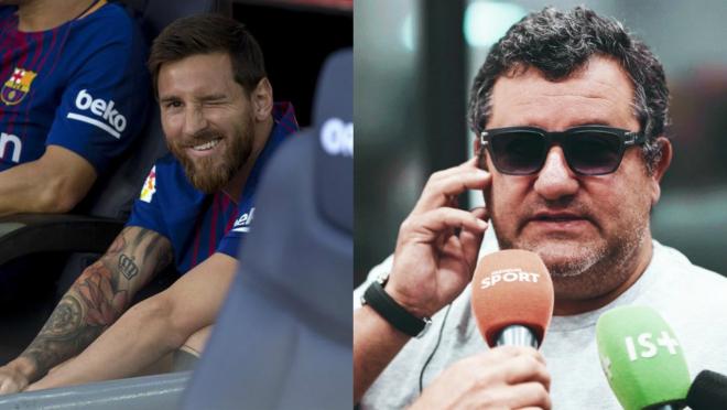 Lionel Messi and Mino Raiola