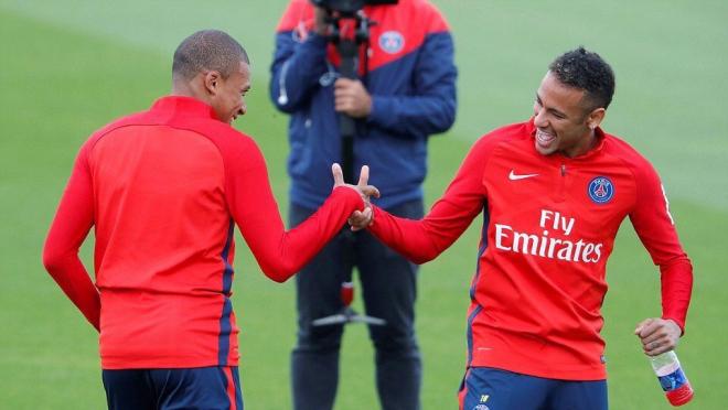 Neymar and Kylian Mbappe