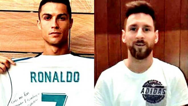 Cristiano Ronaldo and Lionel Messi pay homage to Mexican earthquake victims.