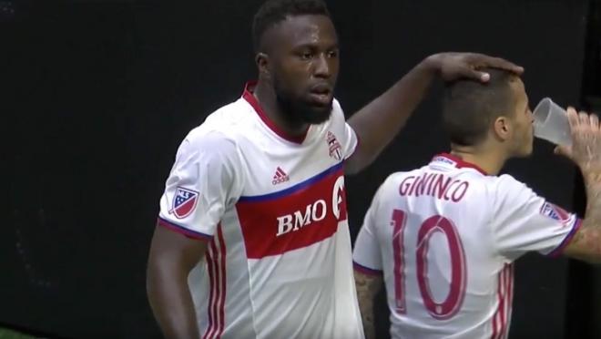 Sebastian Giovinco drinks beer