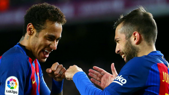 Jordi Alba blasts Neymar