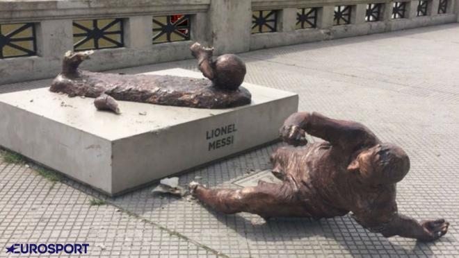 Messi Statue Vandalized