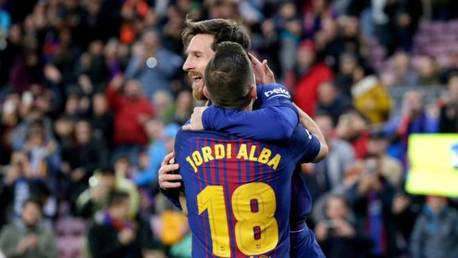 Messi and Jordi Alba