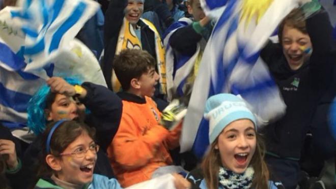 Uruguayan Kids React to Giménez Game Winning Goal