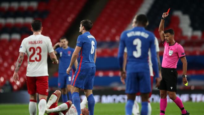 Harry Maguire Red Card vs Denmark